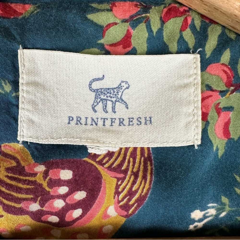Printfresh Teal Floral & Hen Print Satin Short Pajama Set - Picture 4 of 16